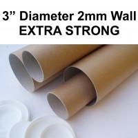 3" (76mm) Diameter EXTRA STRONG Postal Tubes (2mm Wall Thickness)