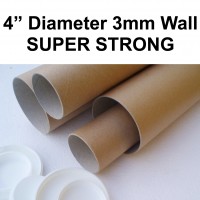 4" (101.6mm) Wide Diameter Cardboard Postal Tubes